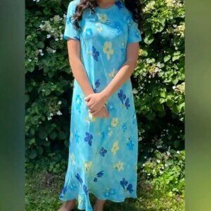 Vintage Floral Maxi Easter Dress